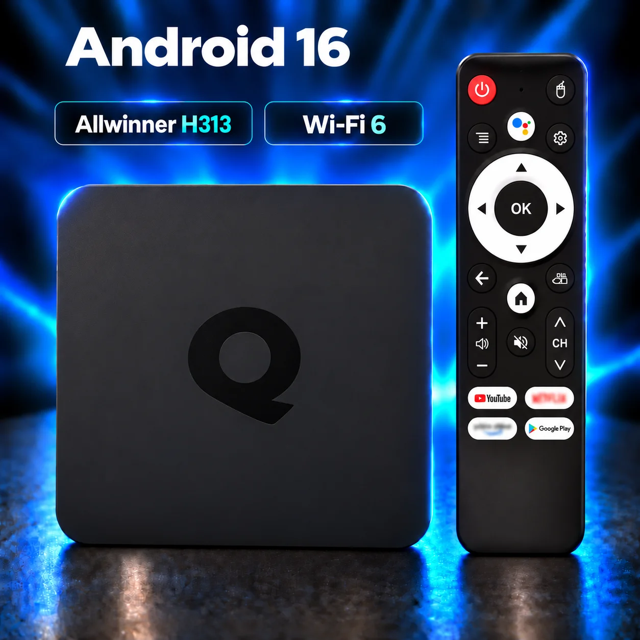 8GB 258GB Android16 Smart TV Box AllwinnerH313 2.4G/5G WIFI Bluetooth 4K HD Video Media Player Quad Core Cortex A53 Set Top Box