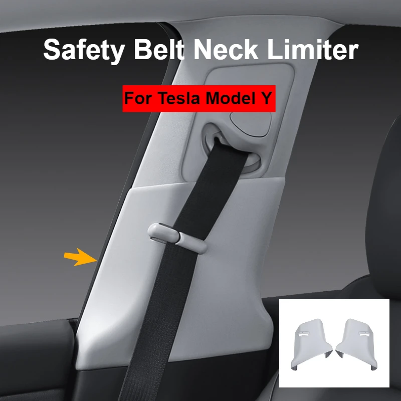 

Car Safety Seat Belt Adjust Anti-Neck Belt limiter For Tesla Model Y Driver and Copilot Safety Seat Belt Anti Neck Buckle Panel