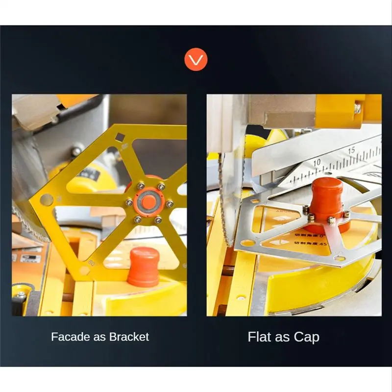 AS94-Angle Ruler Cutting Machine Table Saw Angle Adjustment With Magnetic Aluminum Alloy Hexagonal Ruler