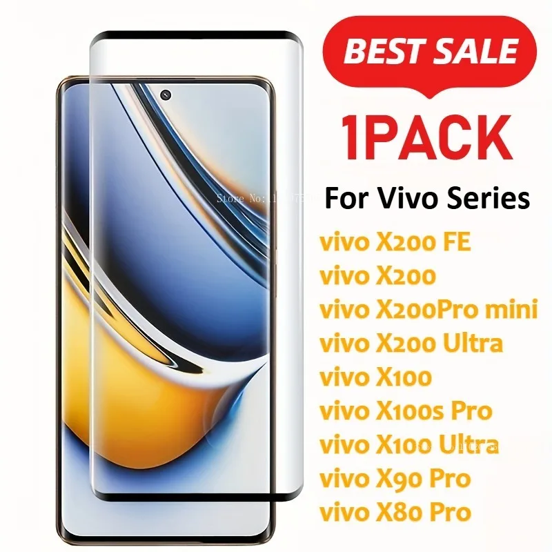 1 حزمة 9H صلابة الزجاج المقسى ل Vivo X200/X200s/X100 Ultra/X100s Pro/X200FE/X80/X90/X90 Pro Plus HD واقيات الشاشة الشفافة