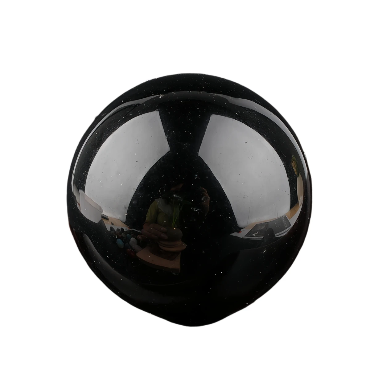 Black Obsidian 25mm Gemstone Sphere No Hole Crystal Healing Stones for Reiki Chakra Meditation Yoga Energy Ornament Gift