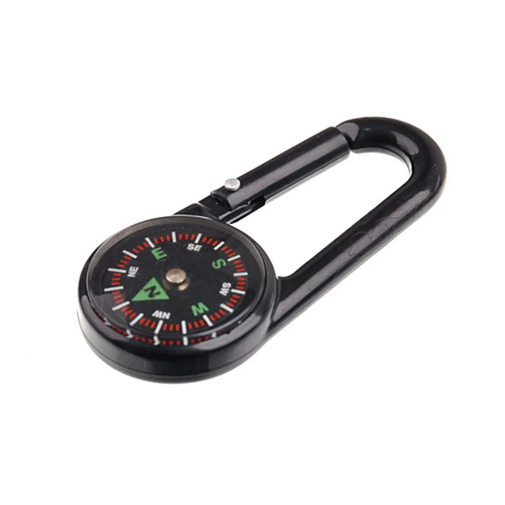 6 Pcs Compass Carabiner Random Color Clip Keychain Toy Climbing Tree Gear Abs Hook