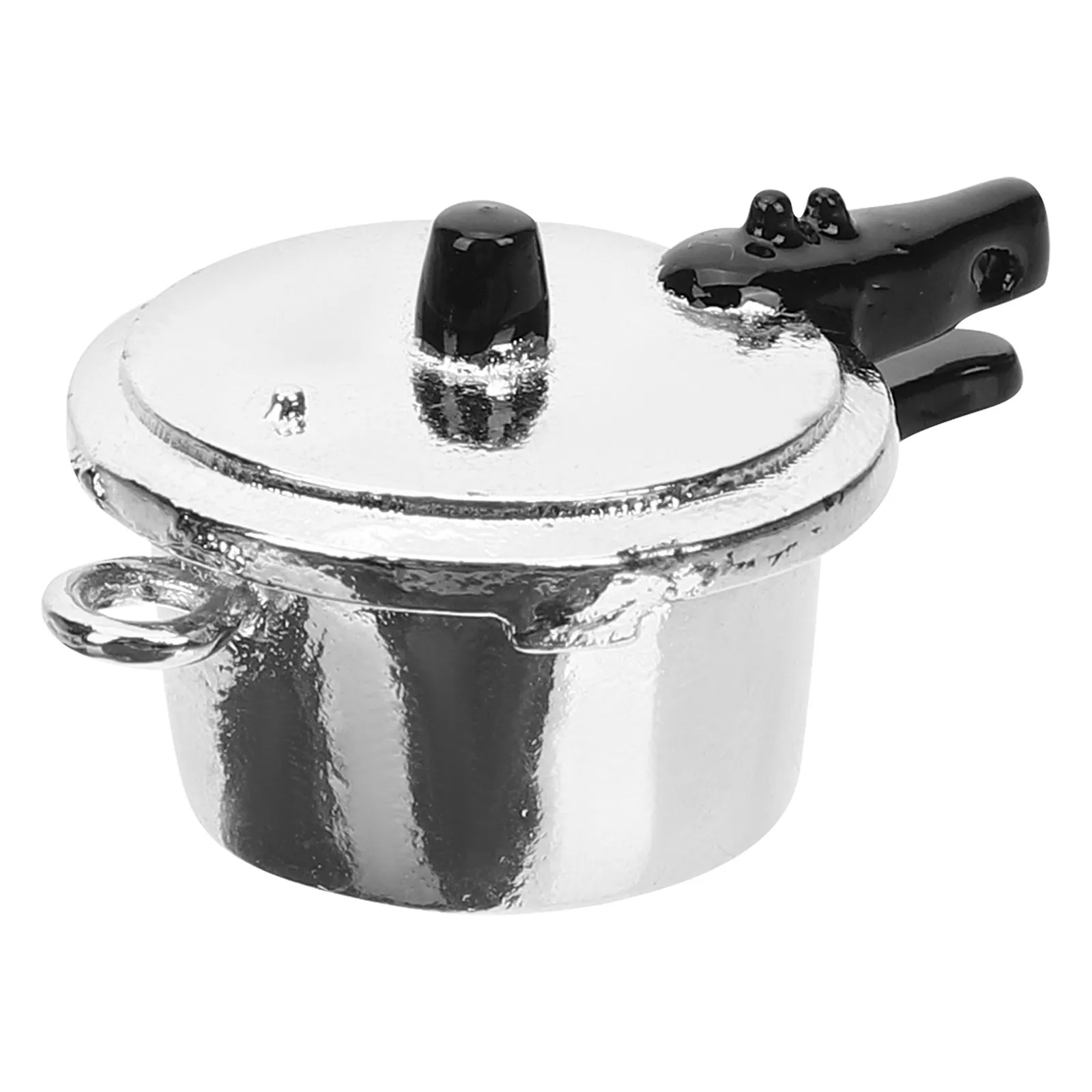 Mini Pressure Cooker High Quality Miniature Kitchen Appliance for Mini House Cooking Decor Simulation Scene Pretend Toy