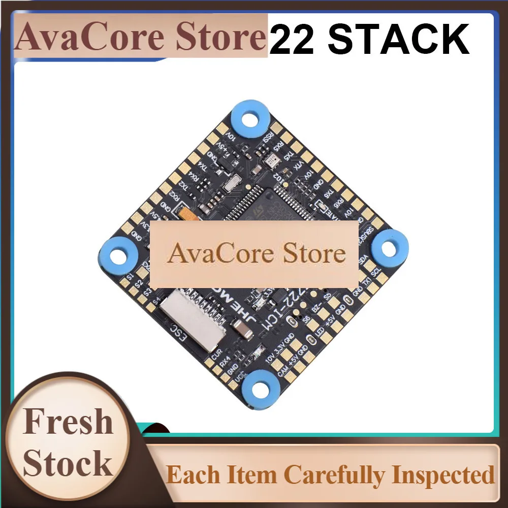 AvaCoreJHEMCU F722 Stack 55A GF30F722-ICM F7 Flight Controller RuiBet 45A/55A 4INI 3-6S ESC F722 Flight Controller For RC FPV Dr