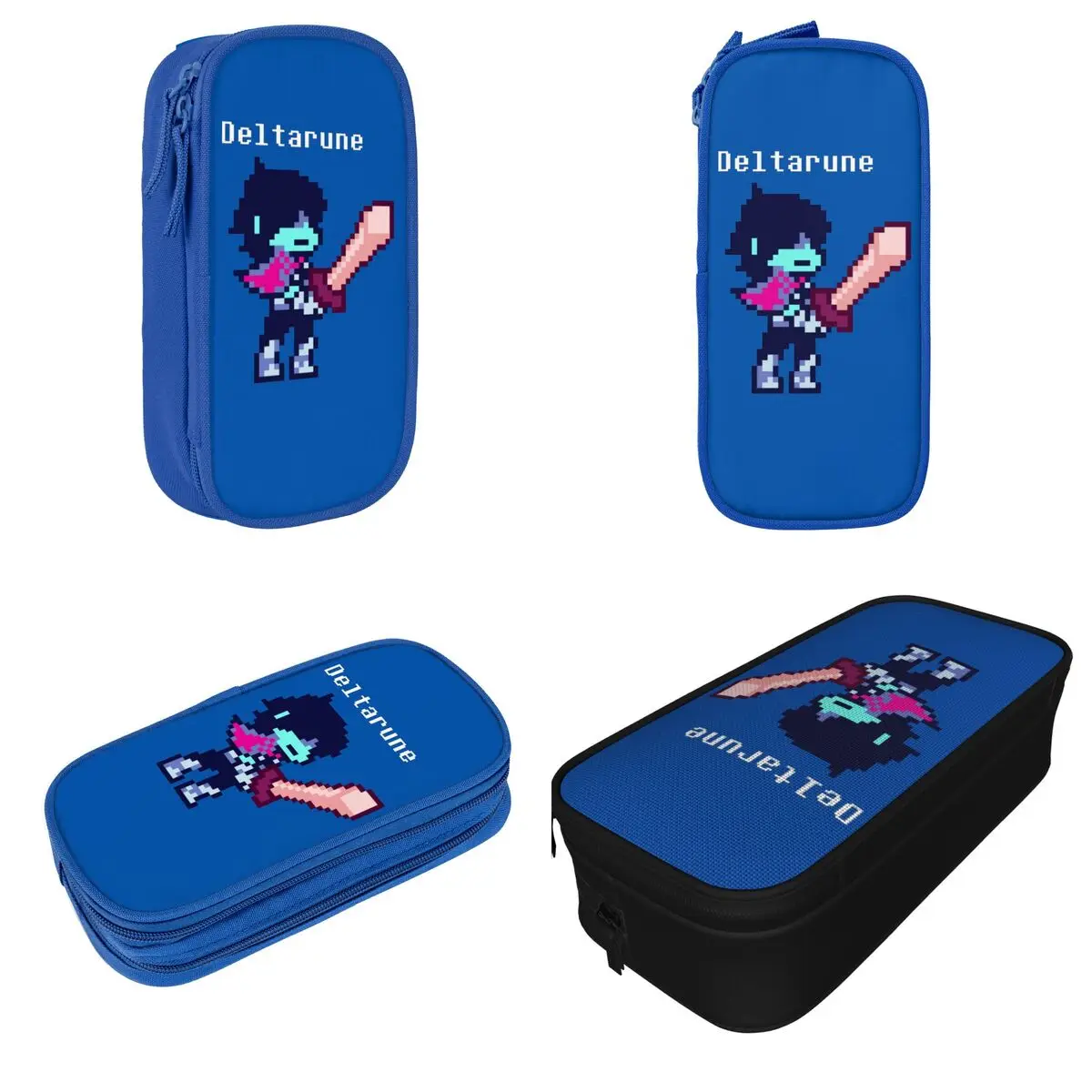 Delta Rune Kris Deltarune Pencil Case Fun Pen Holder Bags Student Large Storage School Supplies Zipper Pencilcases