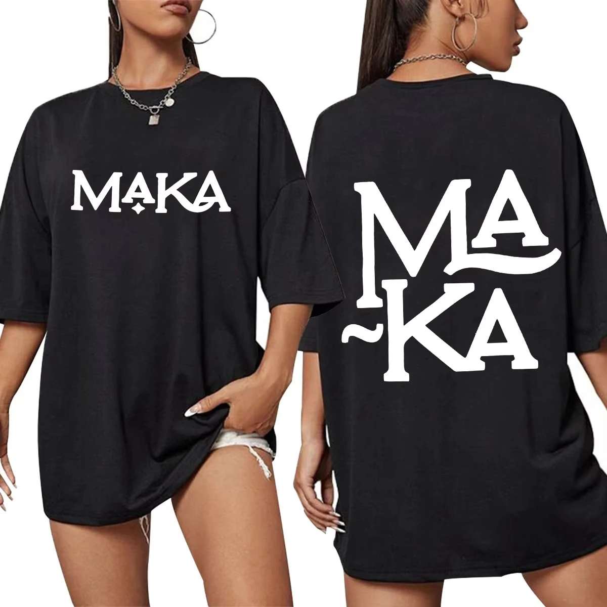 

Rapper Maka Tour Merch T Shirts Men Women Clothing Fashion Vintage T-shirt Cotton Casual High Quality Cotton T Shirt Streetwear