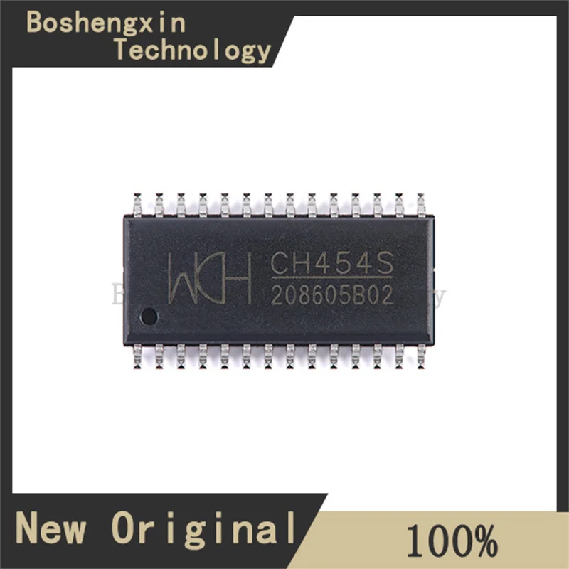 1 قطعة CH454S 16 قطعة سائق الأنبوب الرقمي ورقاقة التحكم في لوحة المفاتيح SOP28 CH454S