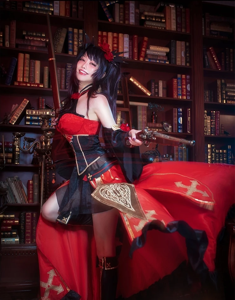 Randka na żywo Tokisaki Kurumi Crimson Nightmare cosplay broń broń randka na żywo impreza z okazji Halloween przebranie na karnawał akcesoria Porps