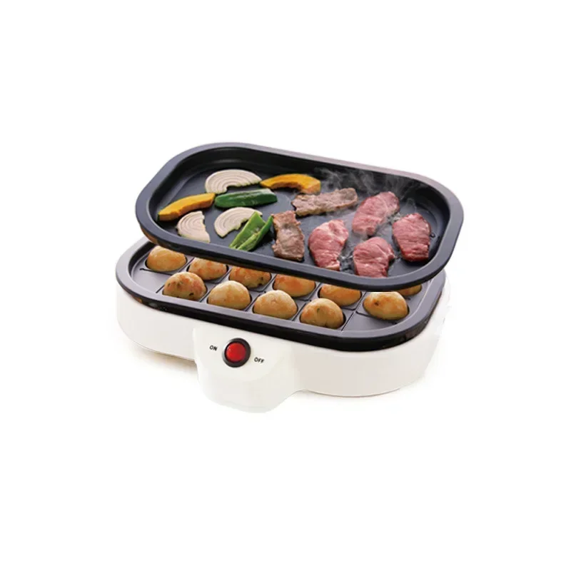 Small Takoyaki Maker BBQ Grill Mini steak Frying pan baking plates electric Octopus Balls Machine 20 holes 220V EU US