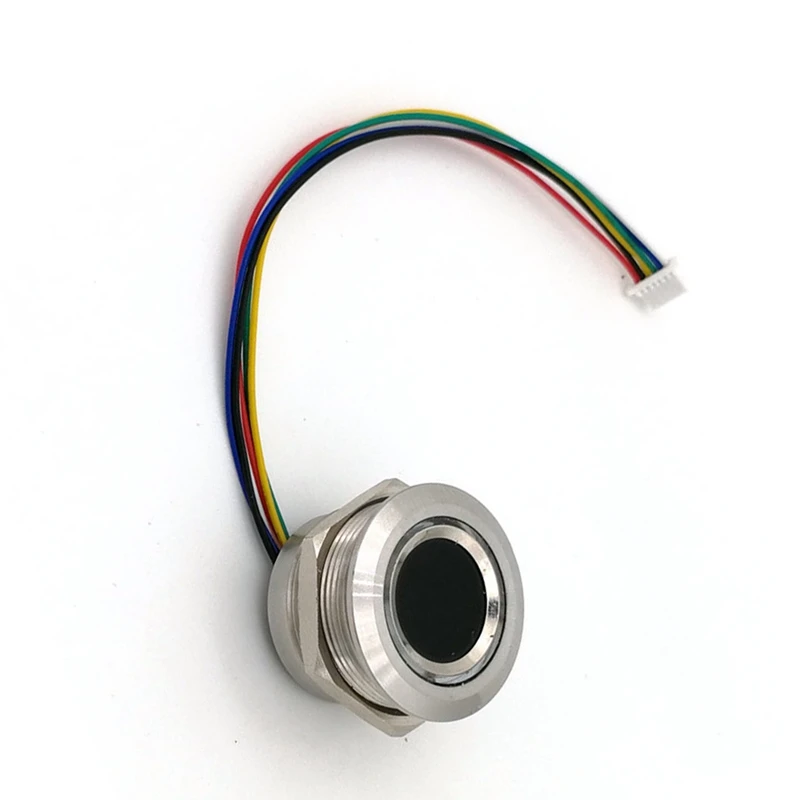 R503 Circular Round RGB Ring Indicator LED Control DC3.3V MX1.0-6Pin Capacitive Fingerprint Module Sensor Scanner, 19Mm