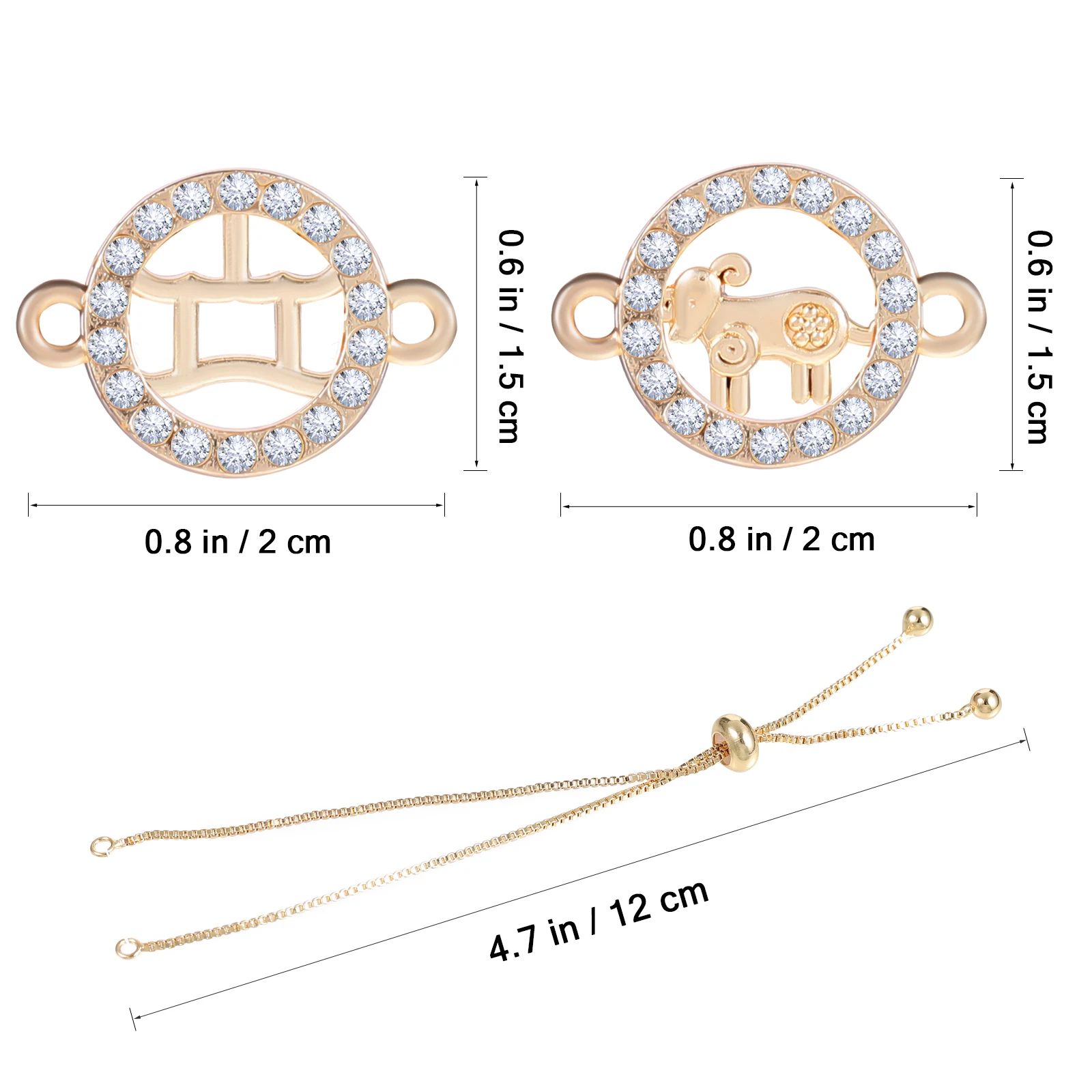 

Zodiac Bracelet Charms Copper Alloy Pendants DIY Jewelry Making Supplies H made Craft Kits Bracelet Chain Wristb Decors