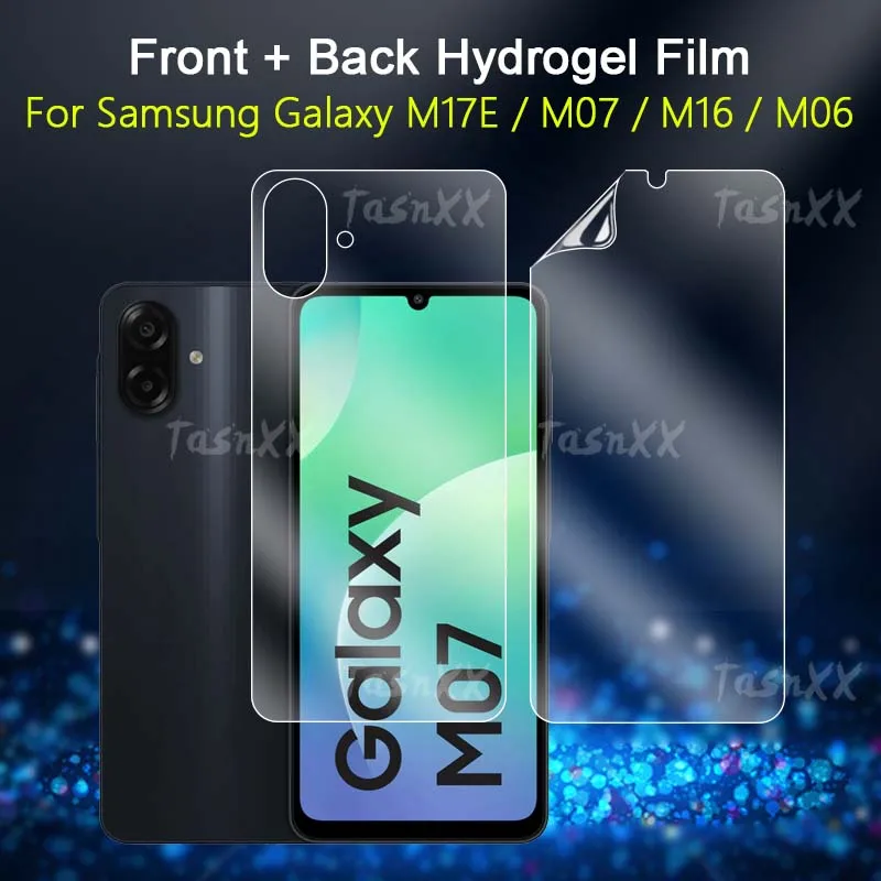 

Front / Back Screen Protector For Samsung M17E M07 M16 M06 Ultra Clear Slim Soft Repairable Hydrogel Film -Not Tempered Glass