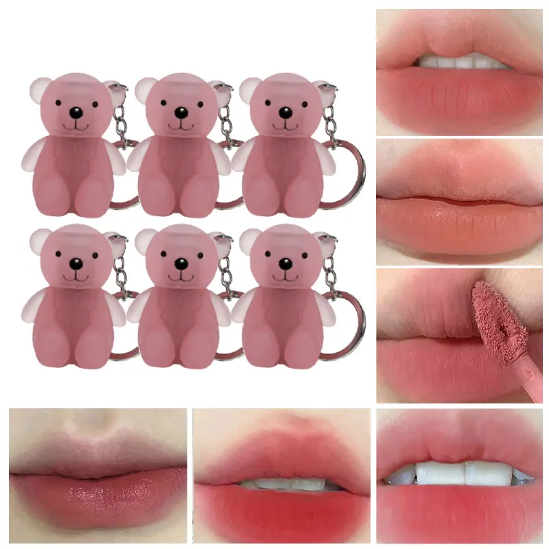 Art Value Bear Velvet Lip Clay with White Silky Lip Glaze Lipstick