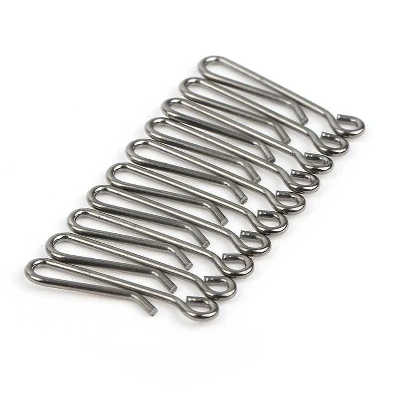 100Pcs/Lot Hanging Snap Tackle Connector Stainless Steel Fishing Accessories Lure Line Hook Fish Carp Tool Pin Rig Sea Rings