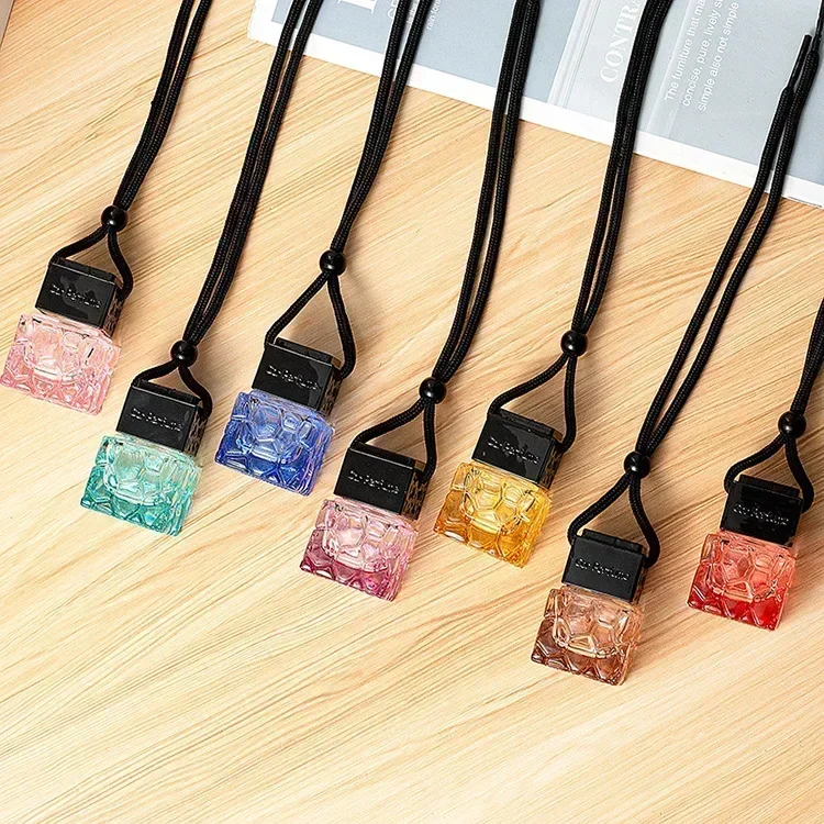 New Perfume Bottle Perfume Pendant Car-styling Air Freshener Hanging Glass Bottle Auto Ornament Diffuser For Essential Oils Tool