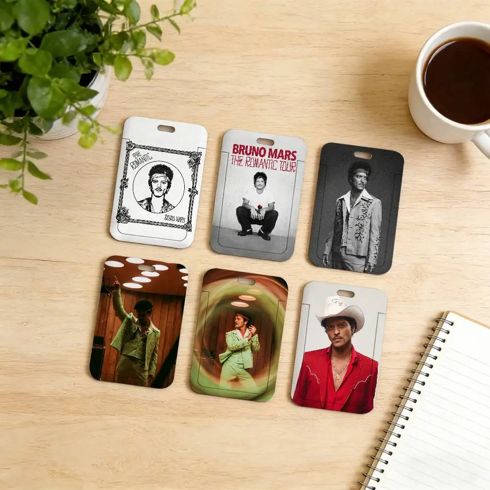 Bruno Mars The Romantic  Card holders with lanyards are suitable for work IDs, bus cards, student IDs, ideal gifts for friends.