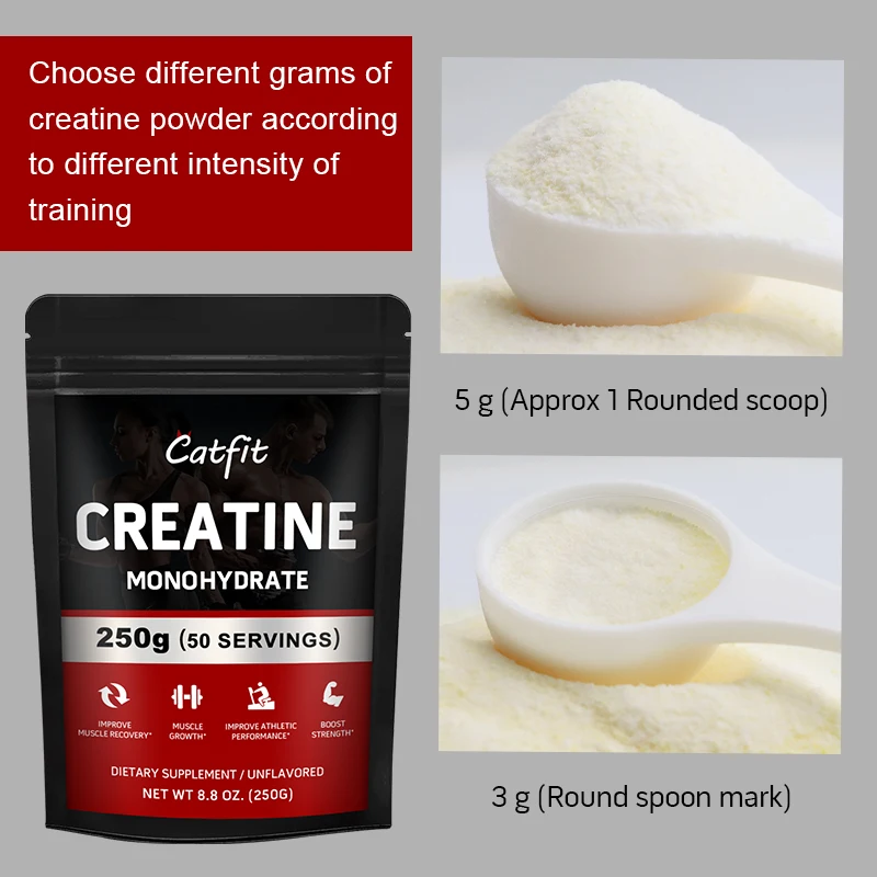 Catfit Creatine Monohydrate Improve Gain Strength Build Muscle&Enhance Athletic Performance Muscle protein for Gym