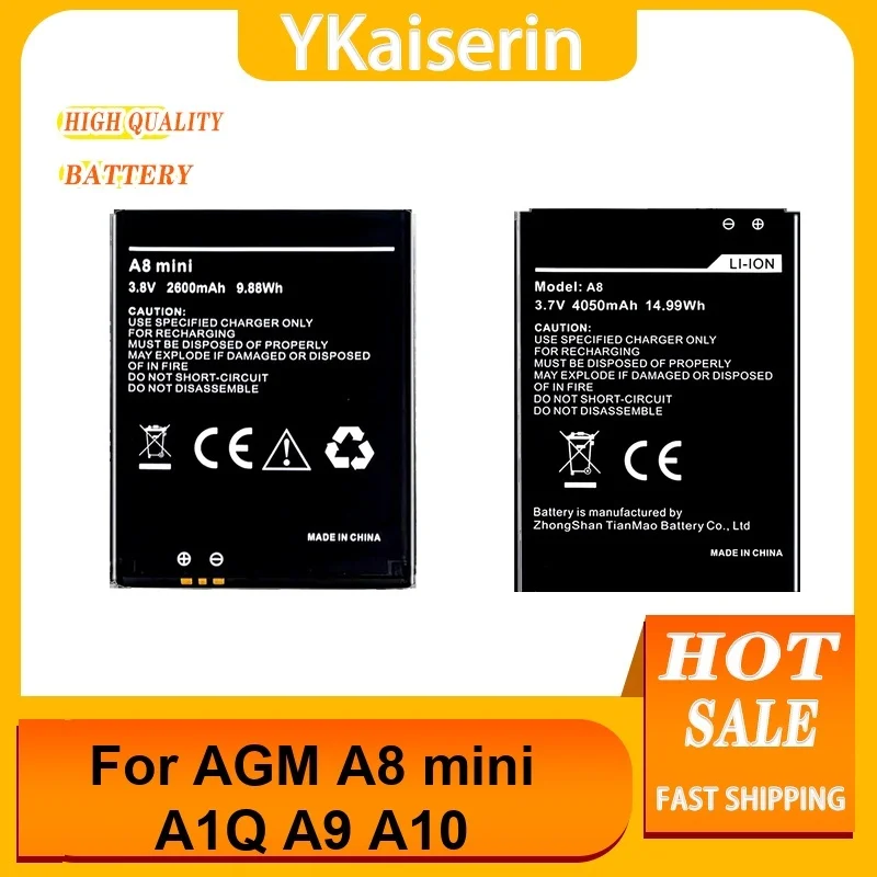 

Mobile Phone Battery For AGM A8 Mini A1Q A9 A10 High Capacitity Batteries + Track Code