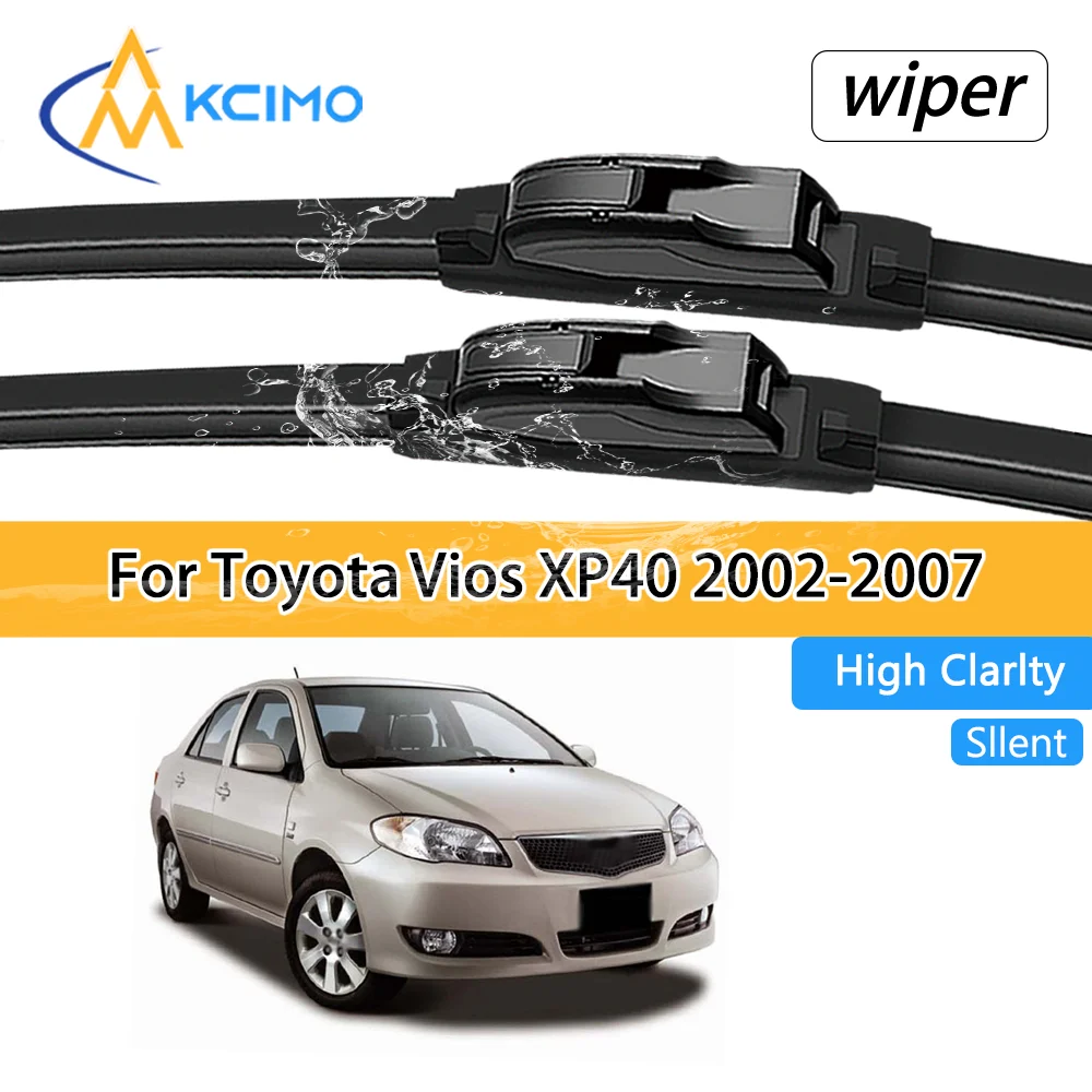 

For Toyota Vios XP40 2002-2007 Cars Premium Front Windscreen Wiper Blades Quiet Durable All-Weather Auto Window Accessories