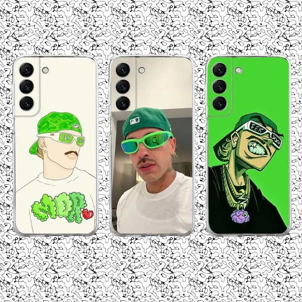 

Singer F-Feid Ferxxo SIXDO Phone Case For Samsung S24,30,21,22,23,20 FE,lite,PIus,Ultra,5G,Note,9,10 Transparent Cover