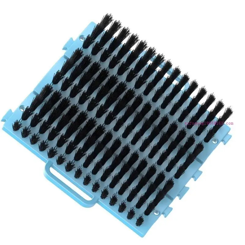 Durability Pet Massager Grooming Horsehair Cattle Tail Brush Horse Cow Scratcher for Gentle Massage and Easy Cleaning D5QD