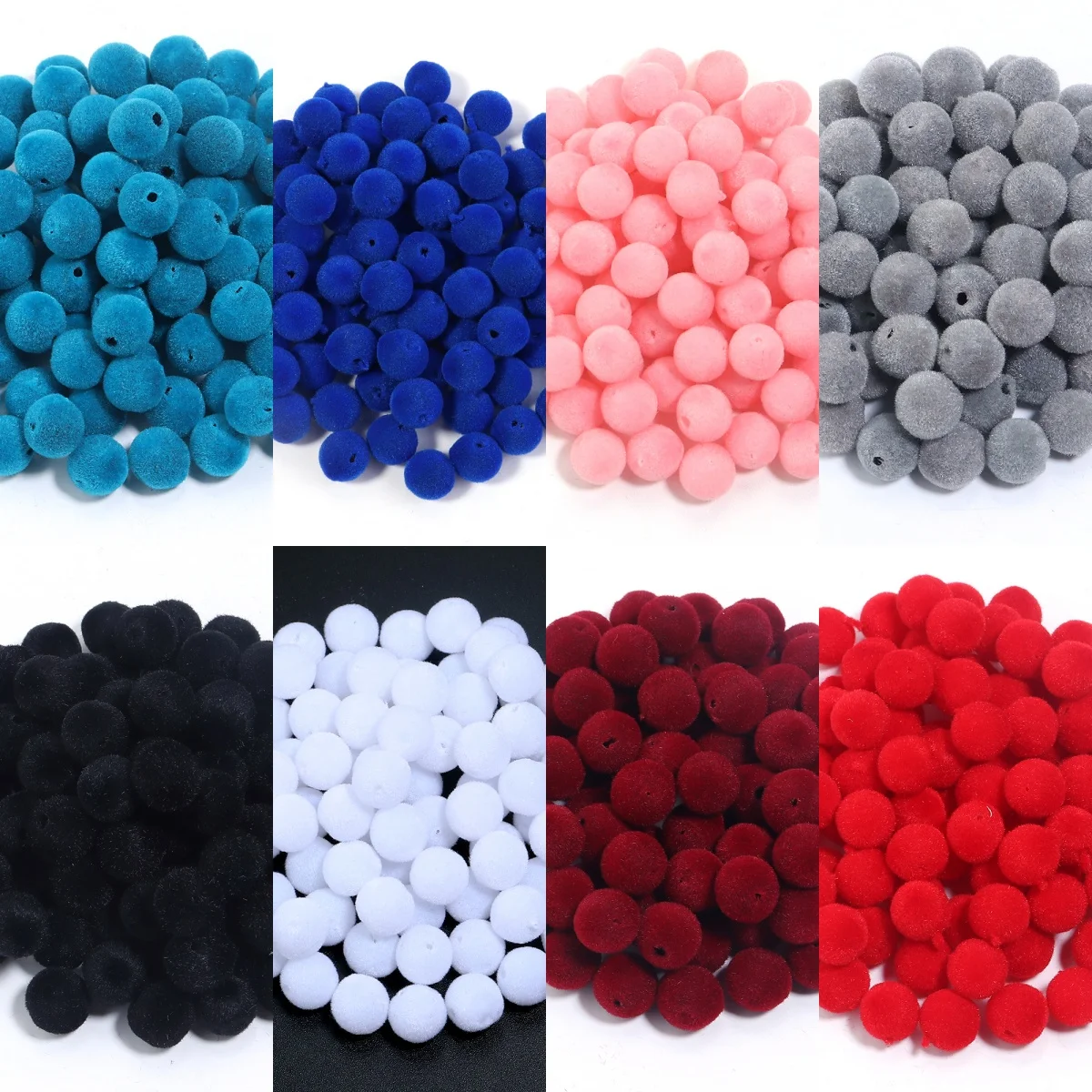 

500 г/лот бархатные бусины из смолы с шариками, пушистые круглые свободные бусины для изготовления ювелирных изделий, ожерелье, браслет, аксессуары