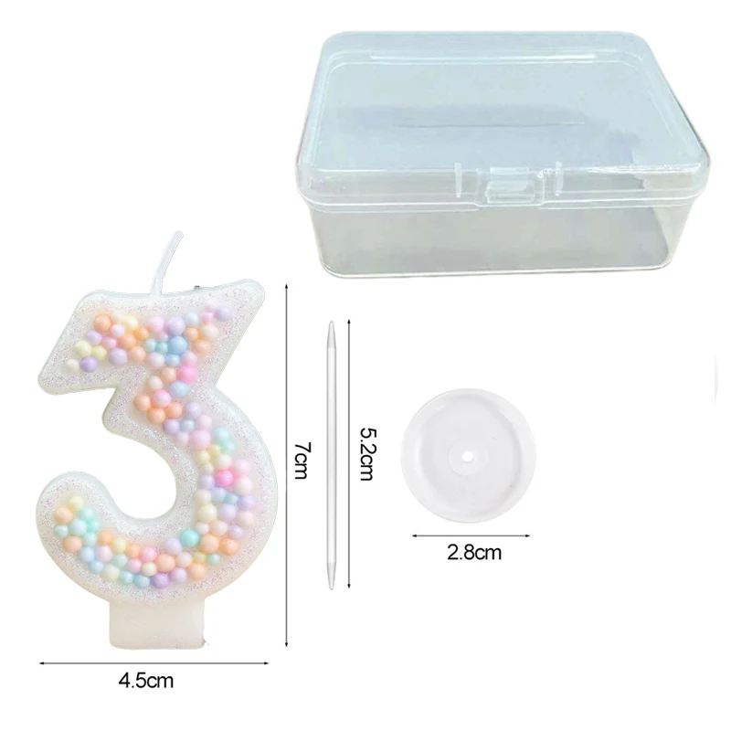 Macaron Birthday Cake Digital Candle Party Ins Supplies Creative Smokeless Birthday Wax