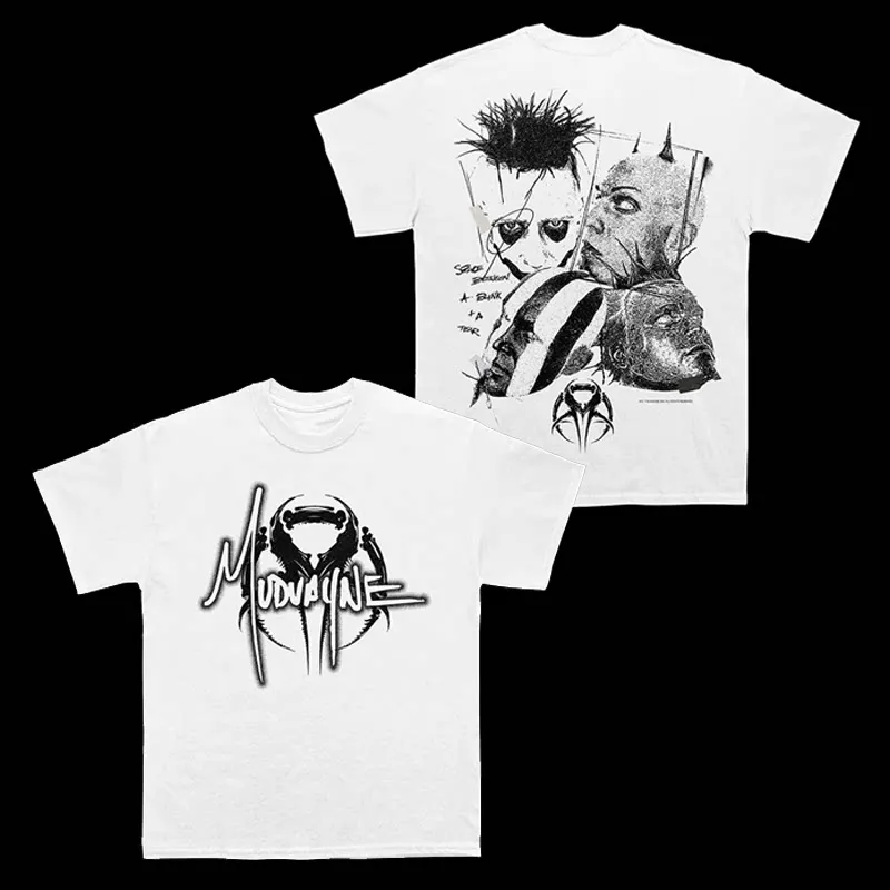 2026 Mudvayne Band's Alternative Metal Rock High Street American Casual Pure Cotton Short-sleeved Men's and Women's T-shirt