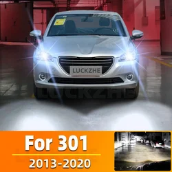 2Pcs For Peugeot 301 2013 2014 2015 2016 2017 2018 2019 Car Led Headlight High Low Beam Canbus Headlamp Bulb 20000Lm