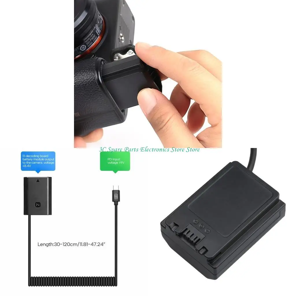 

SZ FZ100 Type C PD Input Simulated Battery Power for A7M3 A7M4 A9 A7C Camera