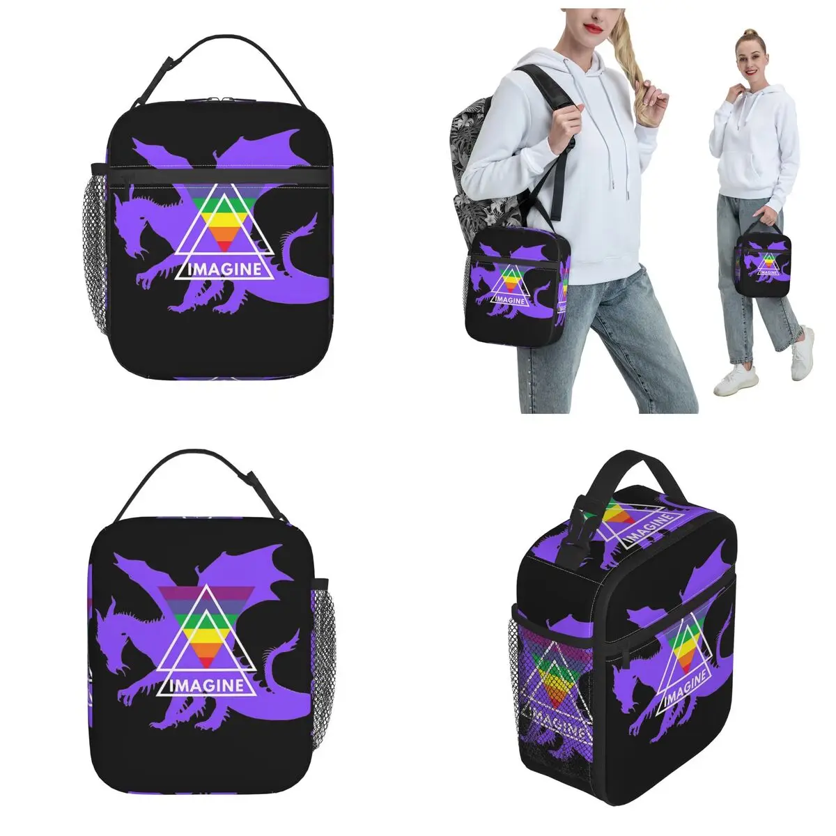 Rock Band Imagine Mercury Thermal Insulated Lunch Bag for Picnic Portable Food Bag Container Thermal Cooler Lunch Boxes