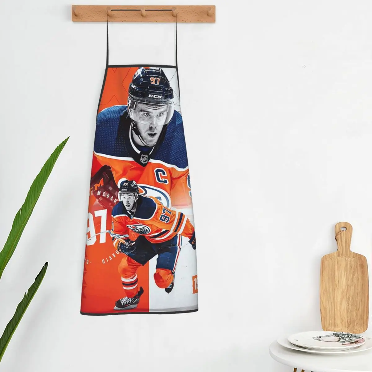 

Connor McDavid Aprons Chef Cooking Baking Tablier Sleeveless Bib Kitchen Cleaning Pinafore for Women Men Painting