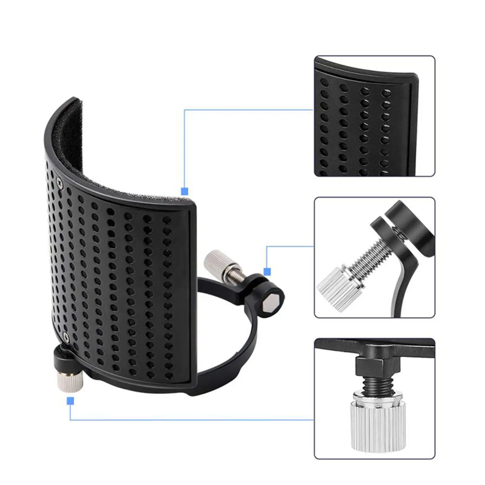 Studio Microphone Foam Shield Acoustic Panel Soundproof Pot Filter Windscreen