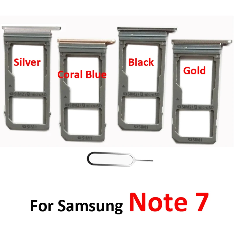 SIM Card Tray Holder For Samsung Galaxy Note 7 N970 N970F N970FD Phone Housing New Micro SD SIM Card Adapter Slot