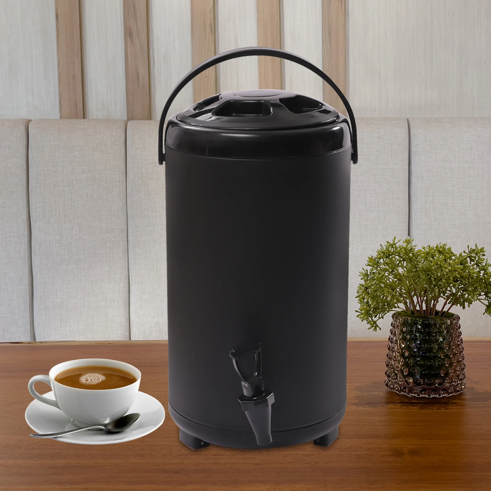 

2.3 Gallon Insulated Thermal Hot & Cold Beverage Coffee Dispenser Storage Pot Black 8.8L