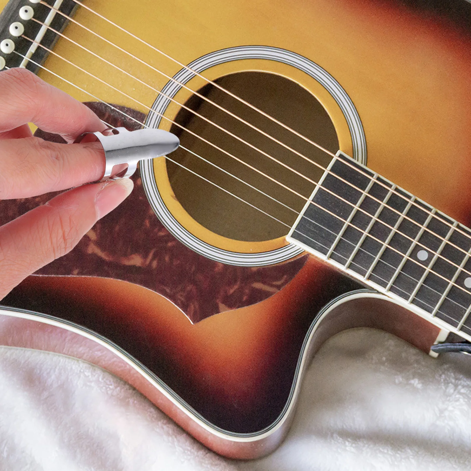 

15Pcs Guitar Finger Picks Stainless Steel Ultra Thin Durable Thumb Picks Lightweight Portable Case for Guitar Bass Musicians