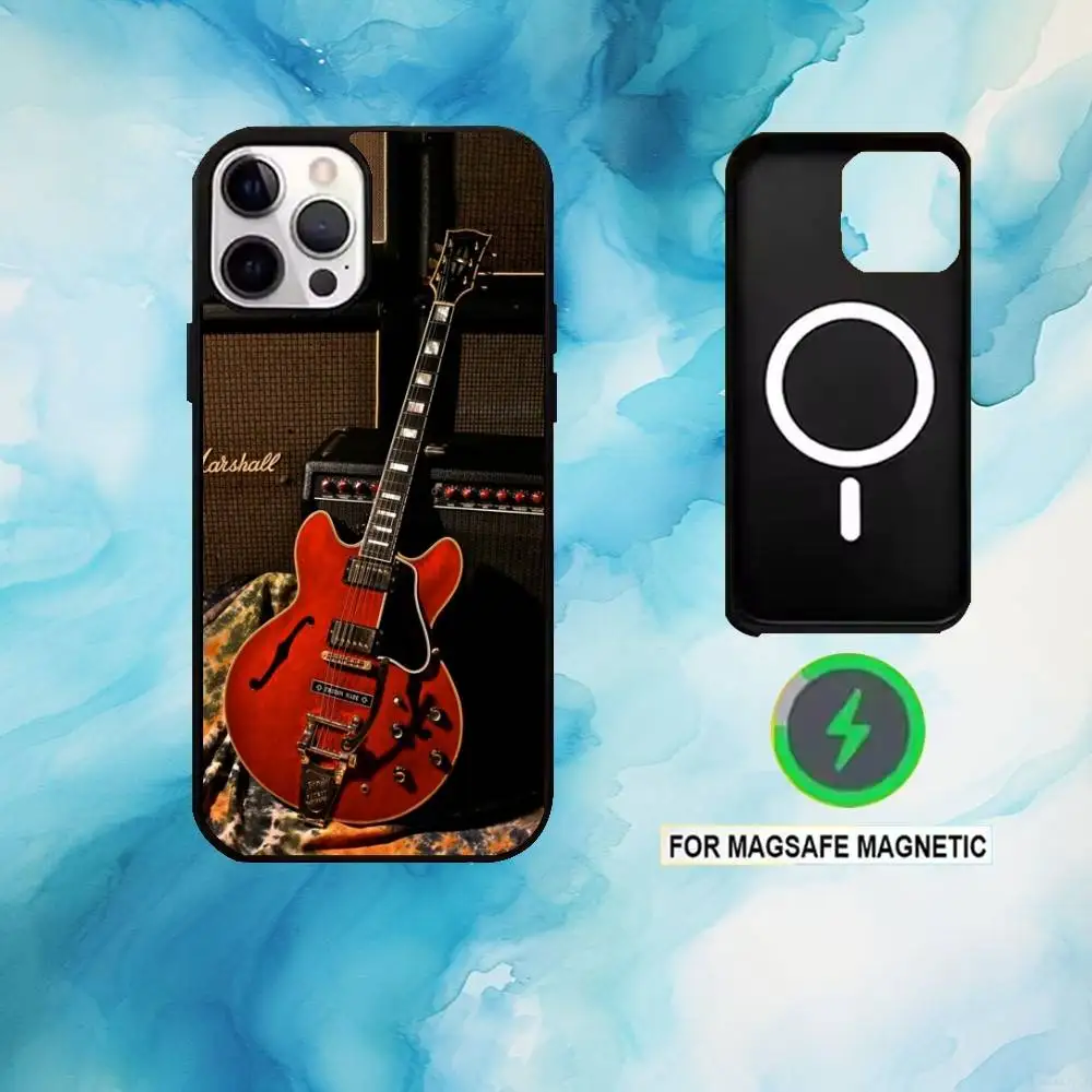 Gitarrenverstärker-Telefonhülle für iPhone17,16,15,14,13,12,11 Plus, Pro Max, magnetisches Magsafe-Wireless-Laden