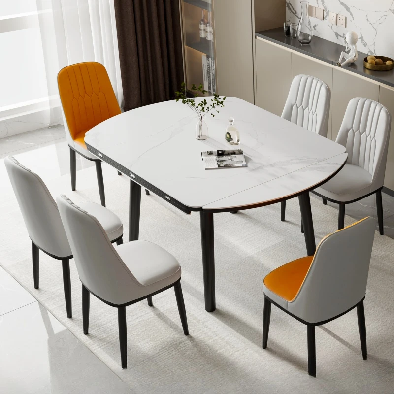 

Folding Nordic Dining Table Extenable Legs Round Extendable Dining Table Room Sets Living Room Mesas Pegables Portatil Furniture