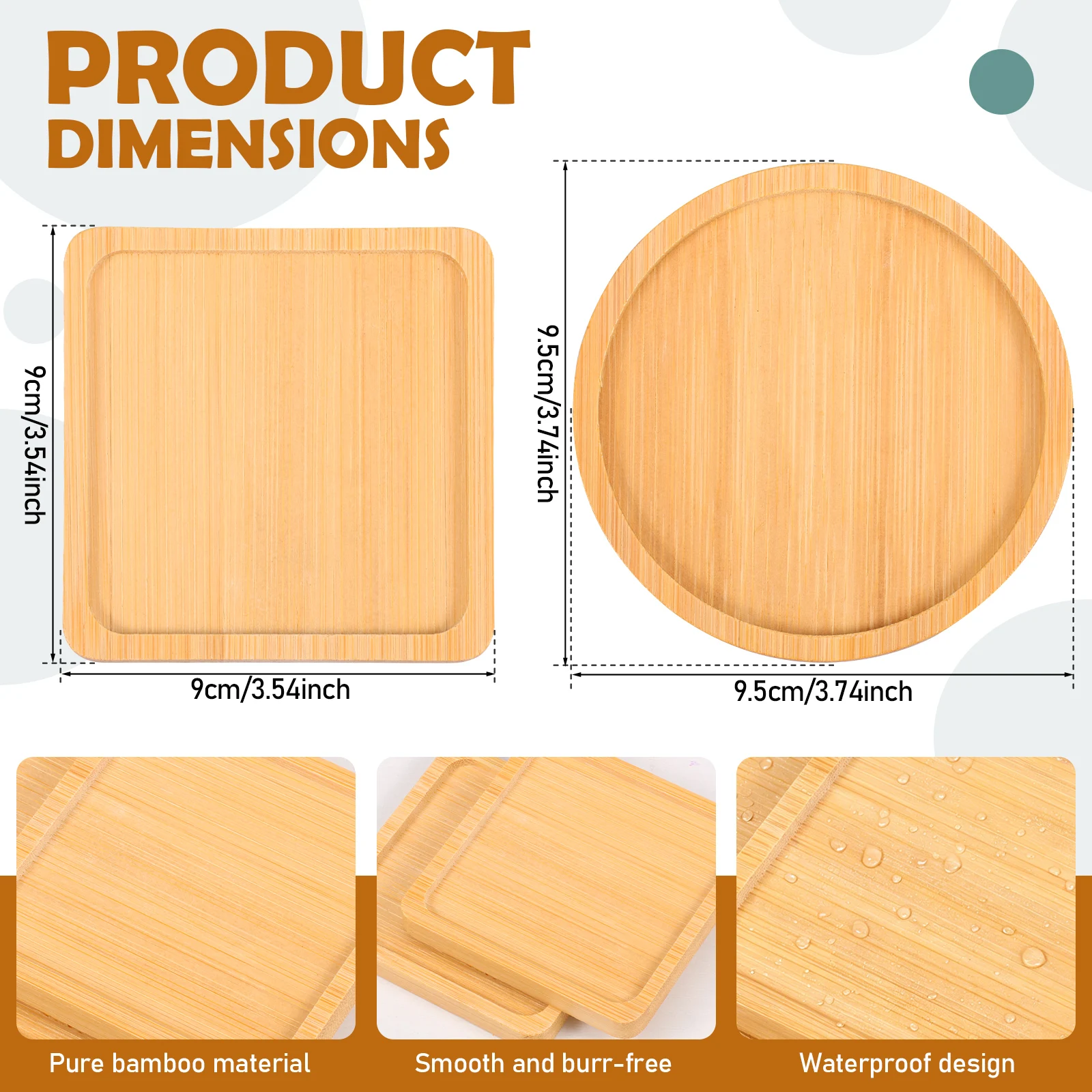 Bamboo Mosaic DIY Coasters Handmade Creative Material for Cup Tableware Mat Tray Placemat Mosaic Crystal Craft Tool Kit Kid Gift