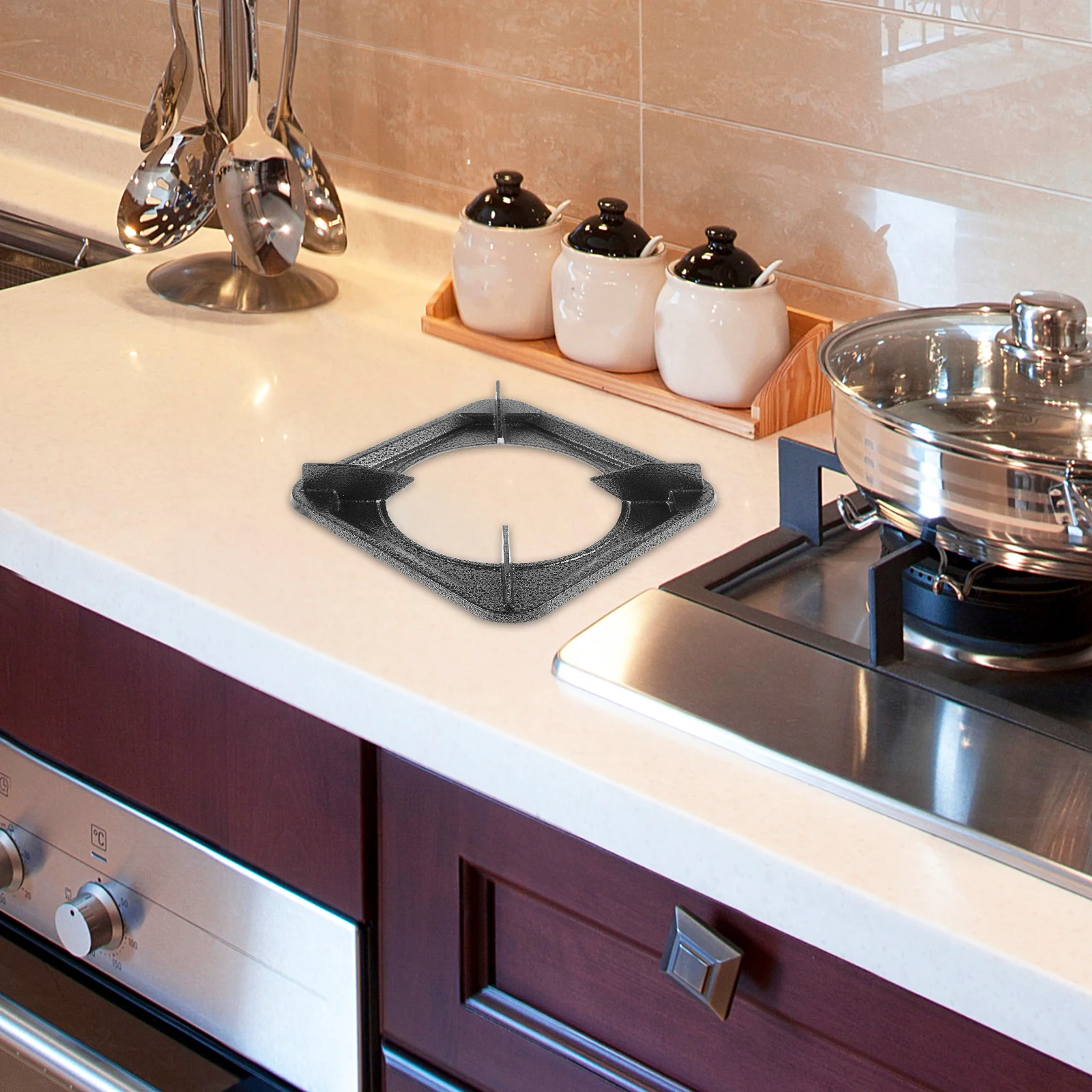 

Pot Rack Wok Ring Stove Bracket Gas Stove Accessory Strong Cast Iron Material Balance Small Pot Pan Cookware Parts Kitchen Bar