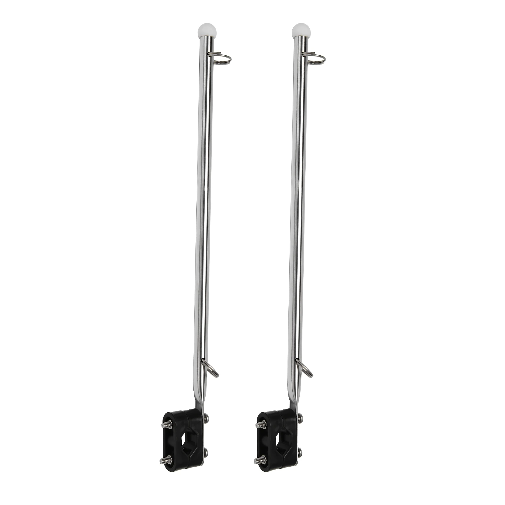 2X 14 inch Flag Pole Holder Stainless Steel 7/8 inch 1 inch Rail Mount for