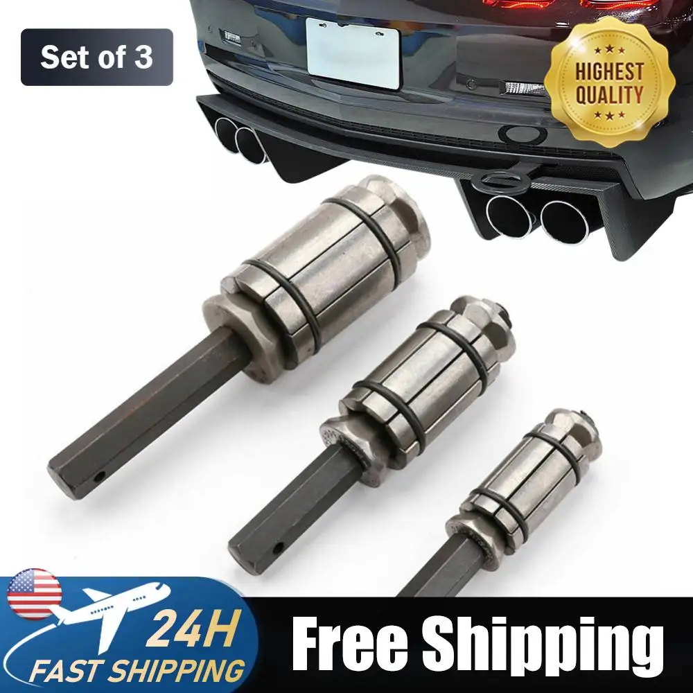 

3Pcs Tail Pipe Butt Muffler Exhaust Expander Kit Automobile Exhaust Pipe Expander Repair Tool Kit for Most Vehicles Trucks