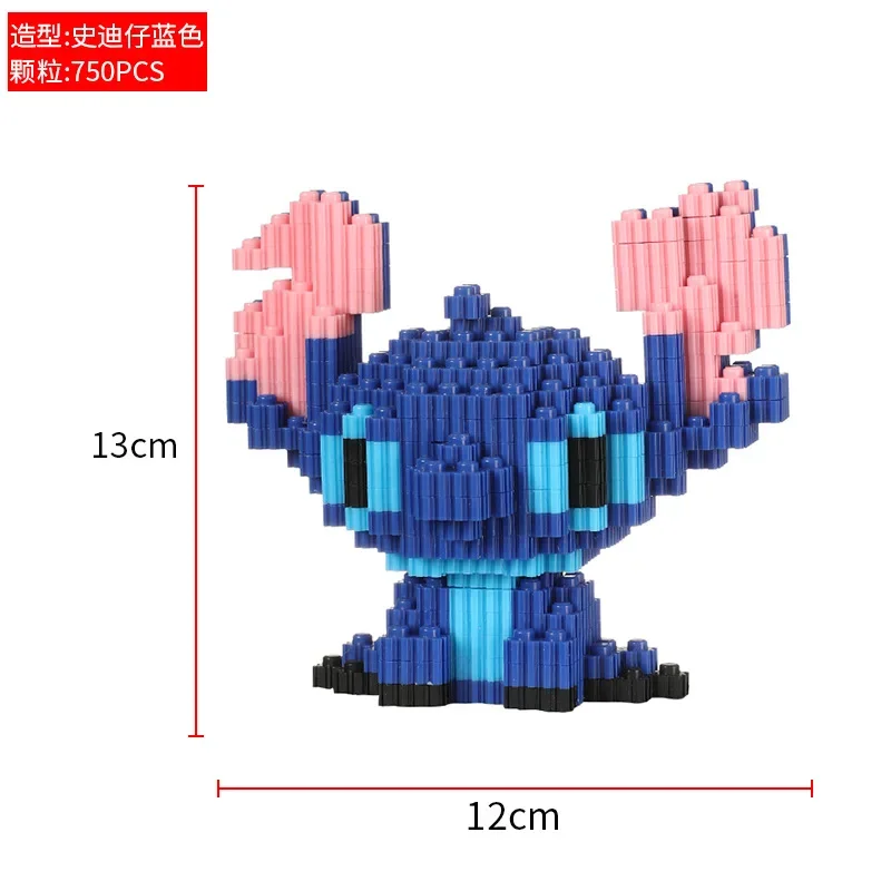 Disney Stitch Mickey Minnie Doll Marvel Derena Belle Assembled Children\'s Building Blocks Puzzle Assembly Toy Boy Girl Gift