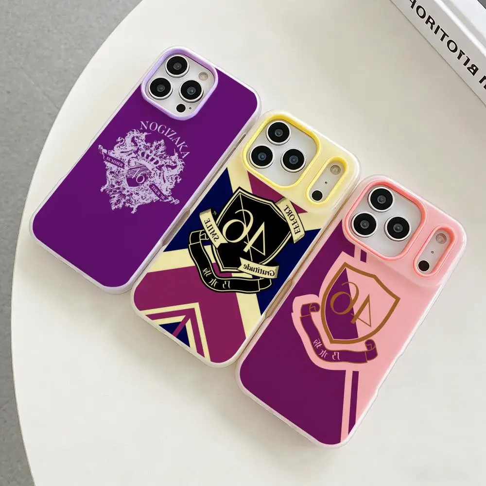 

Music N-46Nogizaka46 Phone Case Colorful 2‑in‑1 Jelly Matte Clear Full Protection Case For iPhone 11‑17 Series