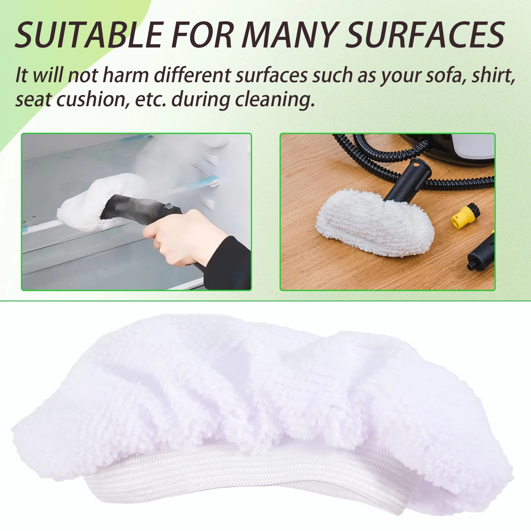 【NUEVO A39M】 Paquete de 8 almohadillas para mopa a vapor para limpiador a vapor de mano, para Bissell Steam Shot, Wagner, Pursteam, Mcculloch, Dupray, Comfortday