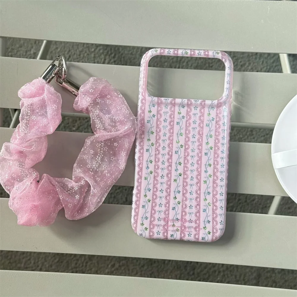 Korean Glitter Cute Tree Teng Phone Case For iPhone 18 Pro 17 16 15 Pro Max Cover with Chain Shockproof Kawaii Cases 17Pro Funda