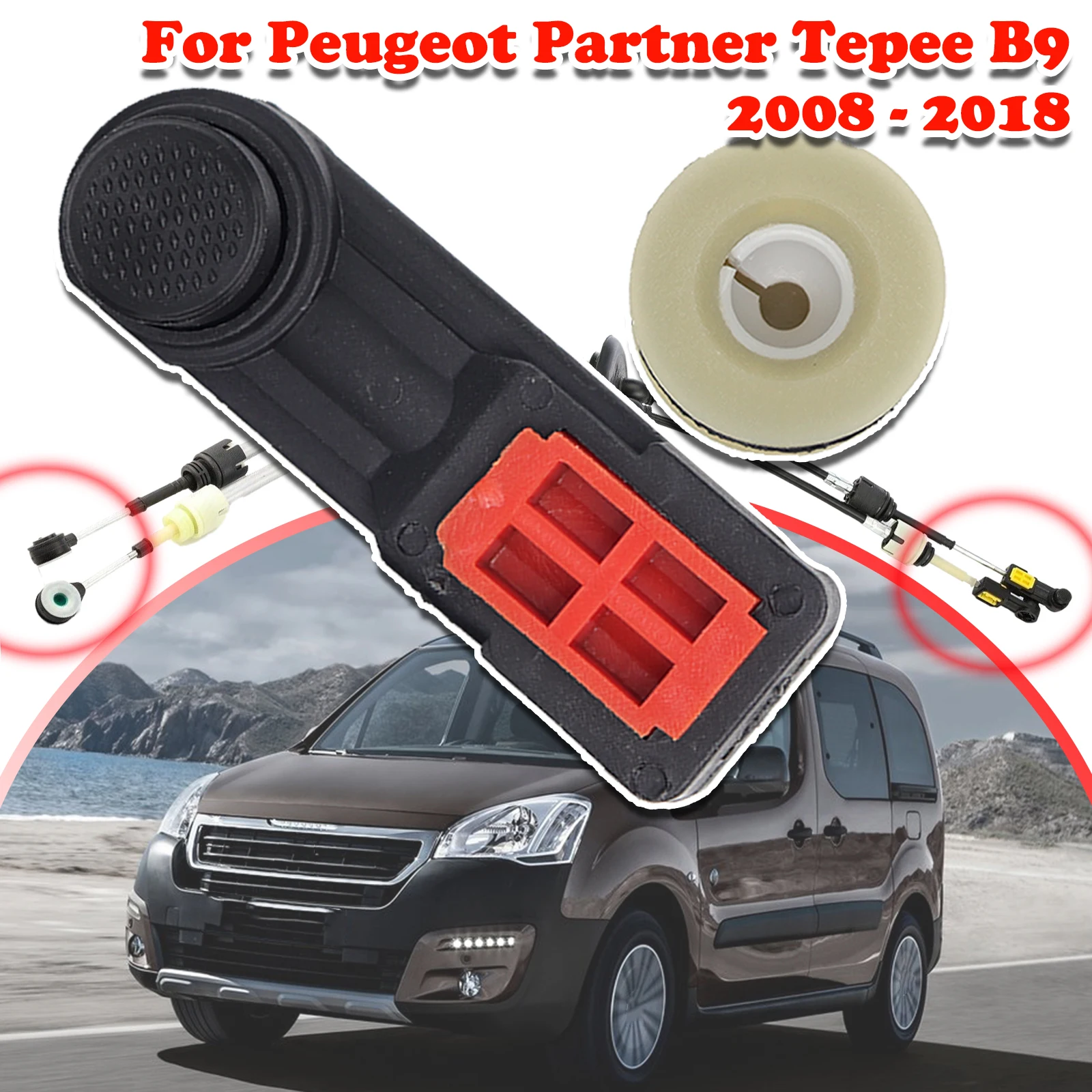 

For Peugeot Partner Tepee B9 Manual Gear Shift Cable Collet Bushing End Pivot Shifter Fix Lever Linkage Kit 2008 2009 2010- 2018