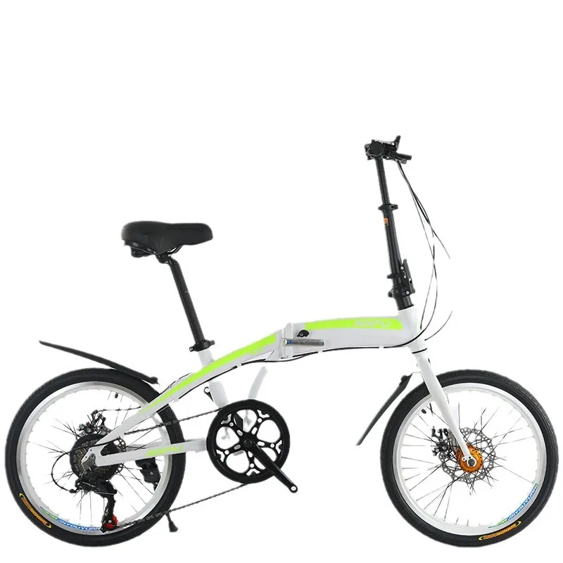 Variable speed bicycle foldable aluminum alloy lightweight commuter folding 20-inch bicycle