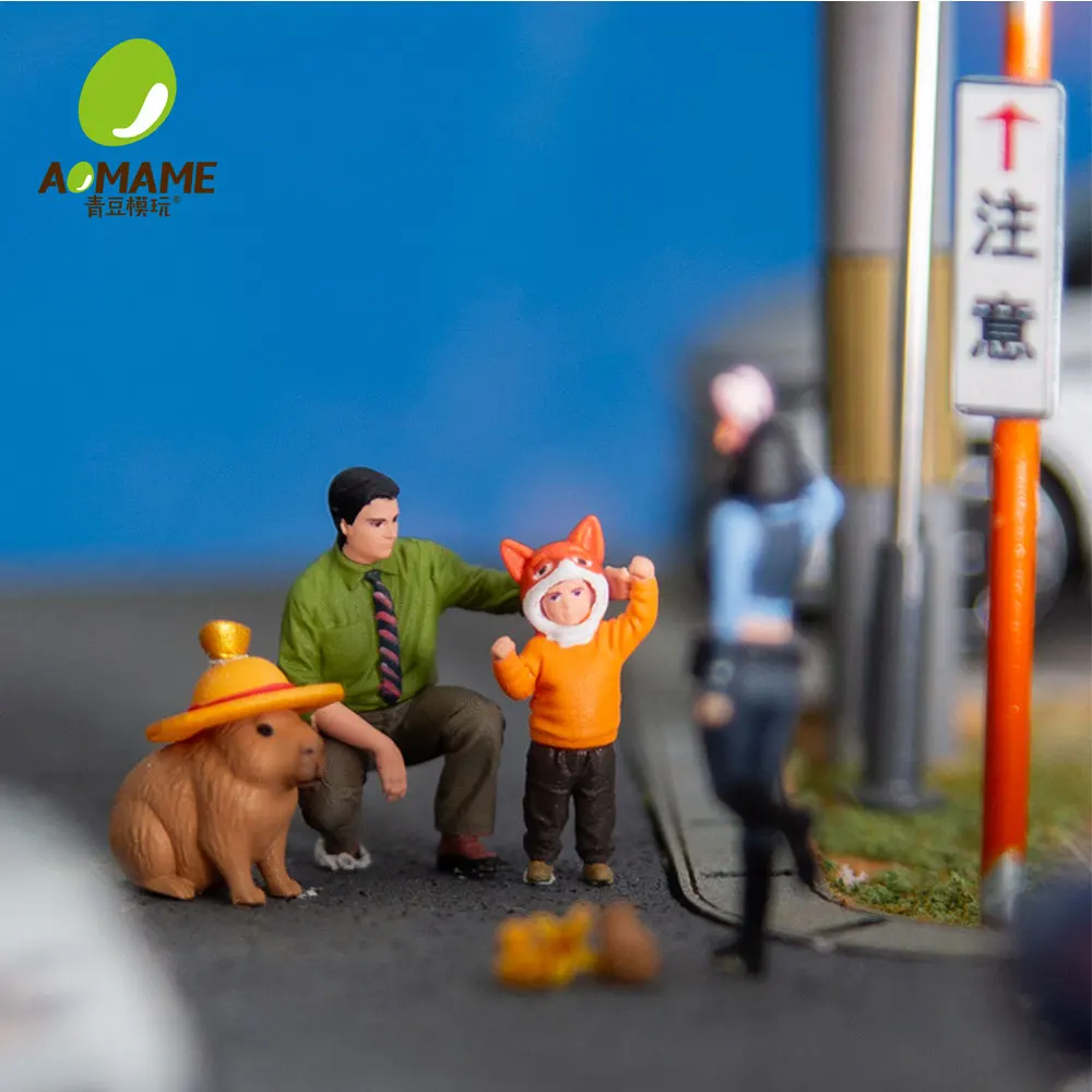Kicarmod 1/64 Zoo Character Costume Set - High Precision 3D Printed Resin Miniature Scene for Car Model Diorama Collectible Gift view 2