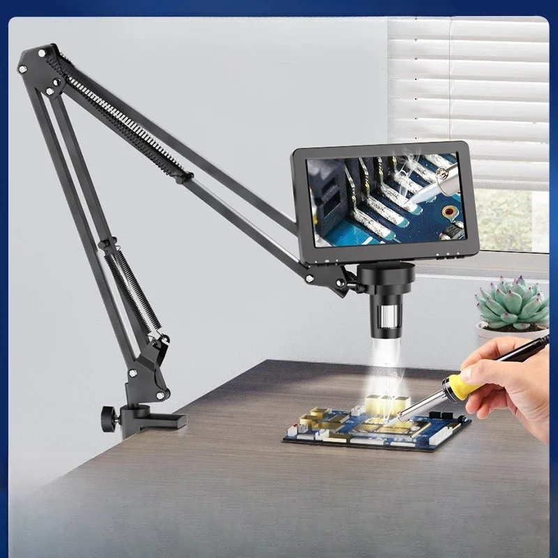 Utility Digital Electron Microscope Circuit Board Repair Bracket Omnidirectional Aluminum Alloy TZ1